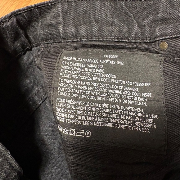 Denim X Alexander Wang black crop jeans - size 24 - Picture 5 of 8